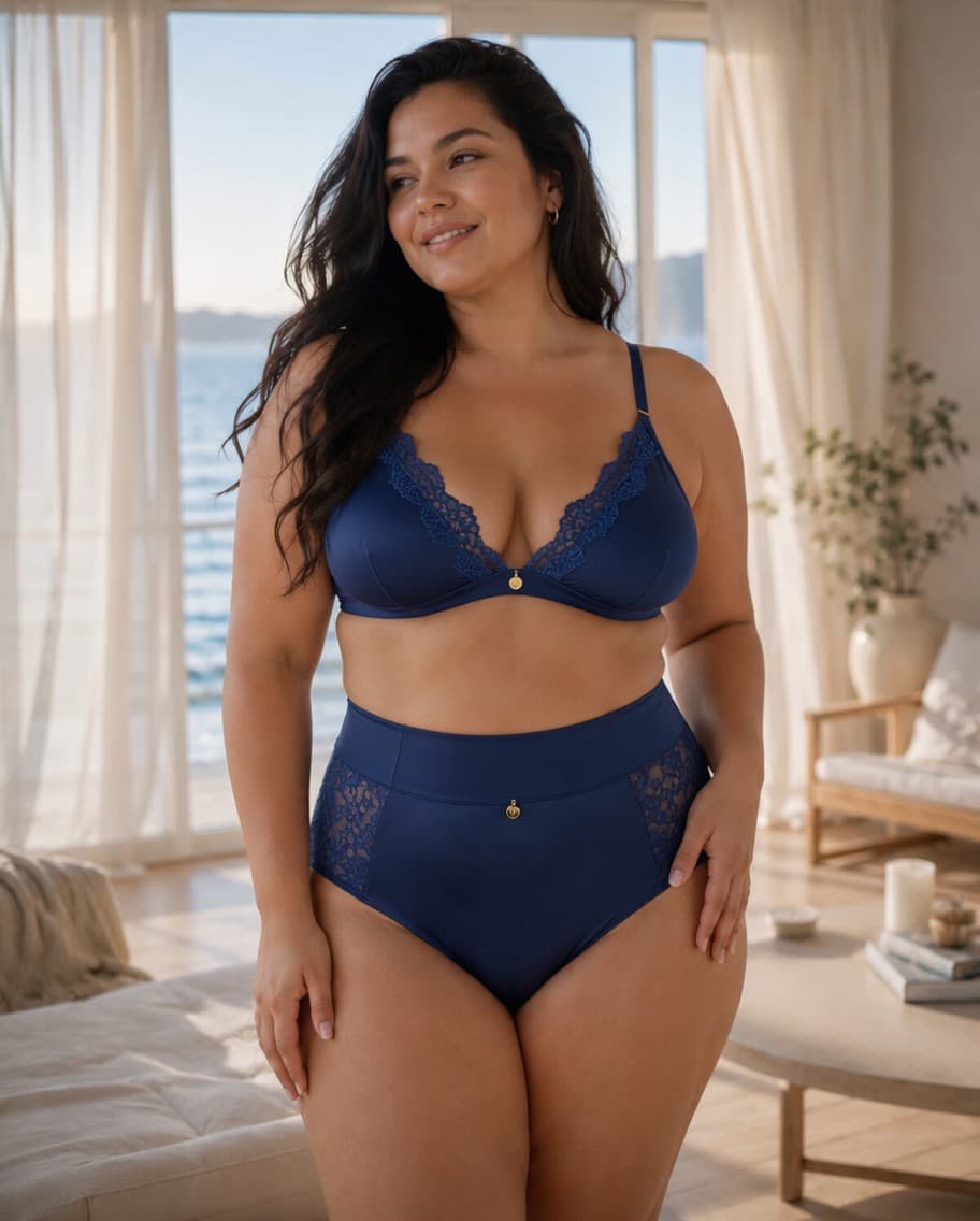 Sapphire Luxe High-Waist Brief