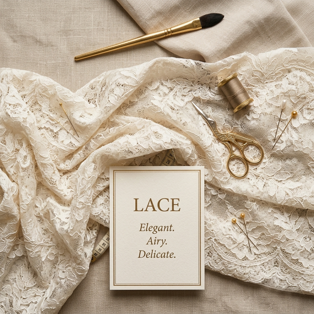 Lace lingerie fabric education artwork